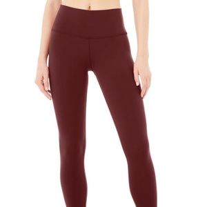 Alo Yoga high waist airbrush leggings in cranberry